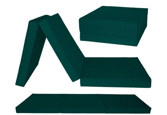 Matras extra dik groen - 195x80x15 cm foam logeermatras
