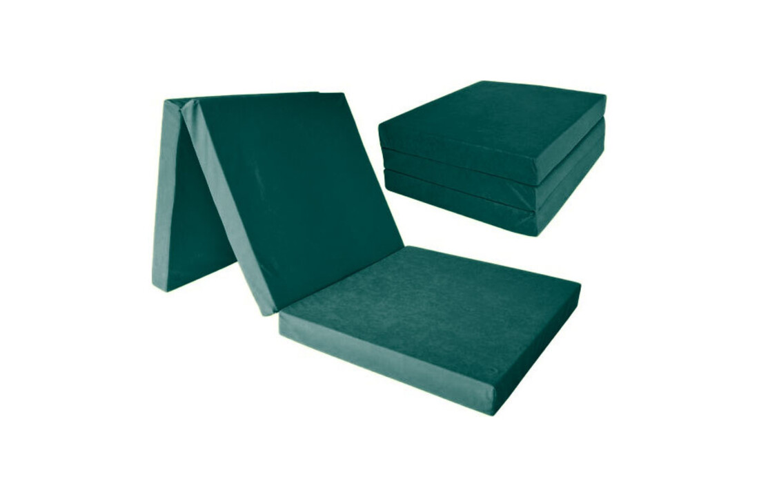 Matras extra dik groen - 195x80x15 cm foam logeermatras