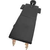 Massagetafel hout zwart - 2 segmenten, verstelbaar, ECO-leer, 216 cm