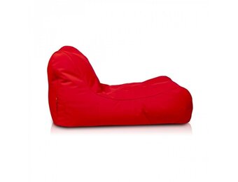 Outdoor zitzak rood: waterdicht polyester, 115x65x60cm