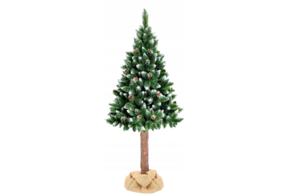 Kunstkerstboom 180cm sneeuw dennenappels | 180cm hoog, PVC groen
