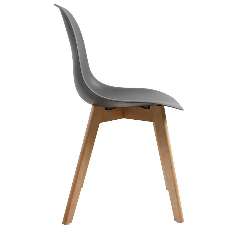Eetkamerstoelen grijs set van 4 - Scandinavisch, Beukenhout & Polypropyleen