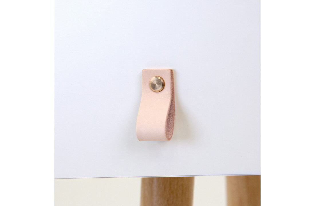 Kaptafel modern hout 120x80x40 cm, wit/hout, MDF/beukenhout