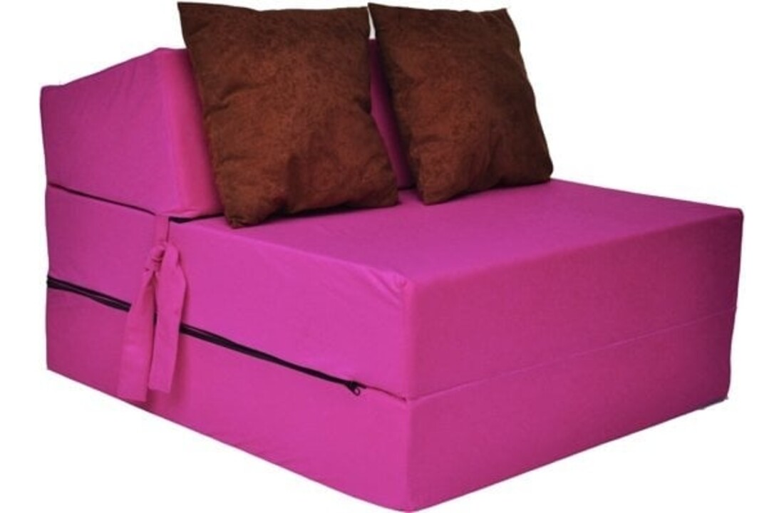 Roze opklapbaar matras 200x70x15cm foam - Luxe logeermatras
