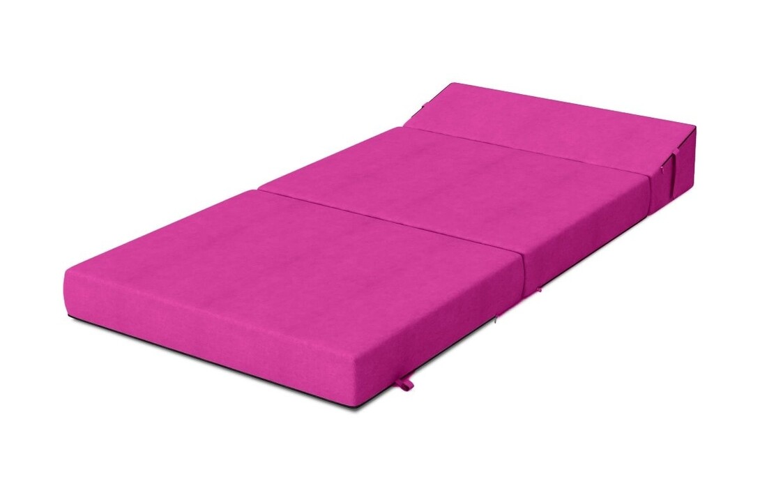 Roze opklapbaar matras 200x70x15cm foam - Luxe logeermatras
