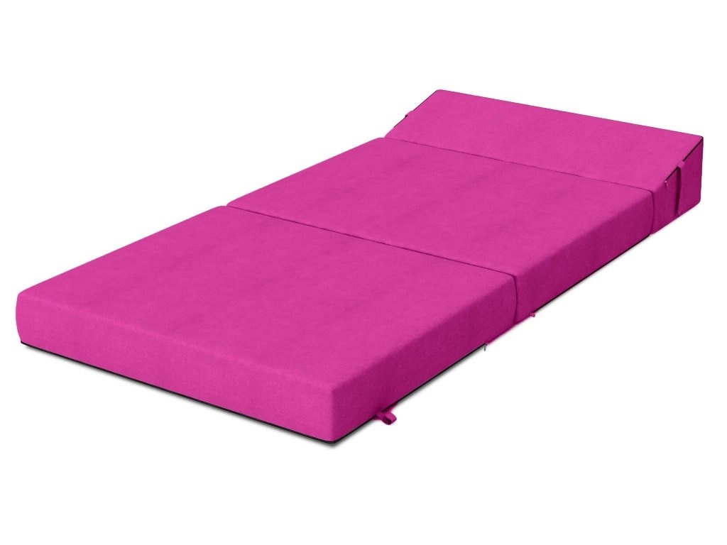 Logeermatras 200x70 - Opvouwbaar, 15cm dik, Roze Foam