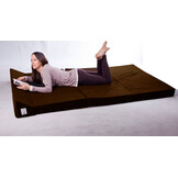 Opvouwbaar matras Bruin 200x120x10cm - Foam, Wasbare Hoes
