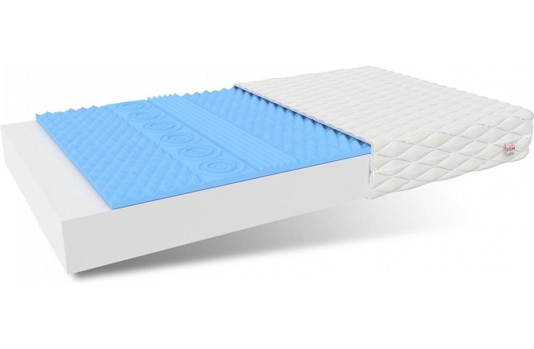 7 zone matras 80x200cm H3 wit HR schuim/latex