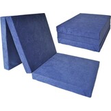 Reismatras 195x60 navy blauw - opvouwbaar foammatras