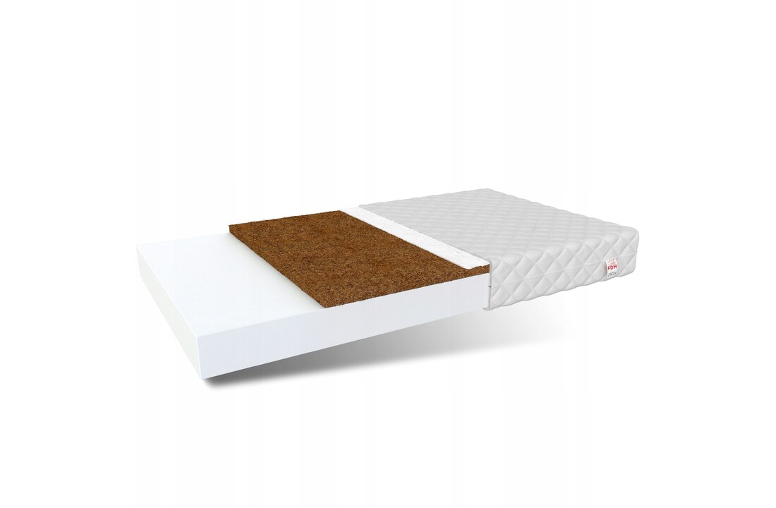 Kindermatras 90x190cm | Schuim met Kokoslaag | Wit