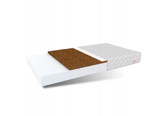 Kindermatras 90x190cm | Schuim met Kokoslaag | Wit
