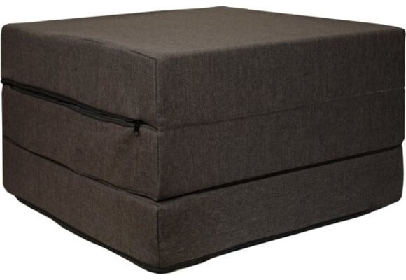 Reismatras opvouwbaar - 195x65x10cm, Bruin Foam