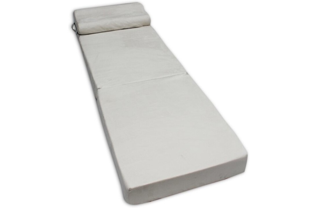 Opklapmatras crème | 70x200x15cm | Foam | Wasbare hoes