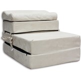 Opklapmatras crème | 70x200x15cm | Foam | Wasbare hoes