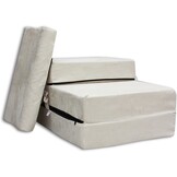 Opklapmatras crème | 70x200x15cm | Foam | Wasbare hoes