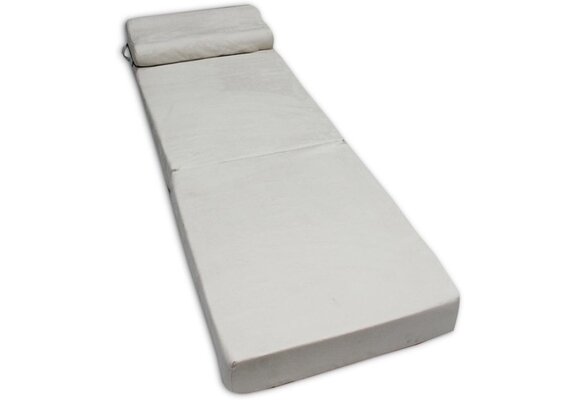 Slaapmatras 70x200 cm Crème - Opvouwbaar & Wasbare Hoes