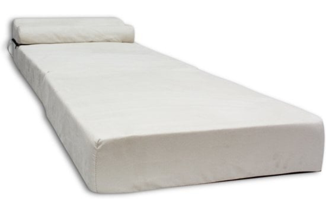 Vouwbed met kussen | Opklapbaar 70x200cm, Crème Foam