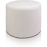 Poef pluche gebroken wit - 43x53cm - Zacht comfort