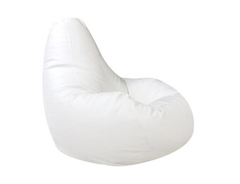 Zitzak kunstleer wit - 70x70x110 cm - ECO-kwaliteit