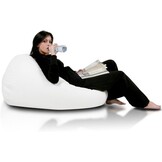 Beanbag loungestoel Wit ECO-kunstleer - 70x70x110 cm