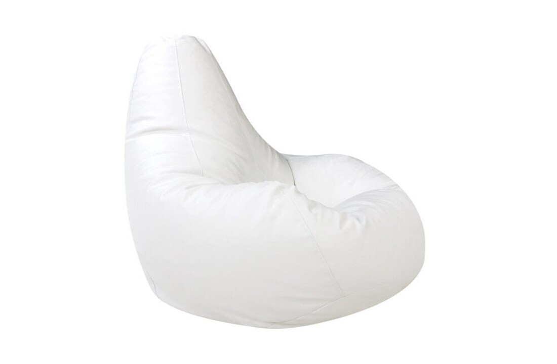 Beanbag loungestoel Wit ECO-kunstleer - 70x70x110 cm