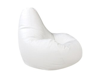 Beanbag loungestoel Wit ECO-kunstleer - 70x70x110 cm