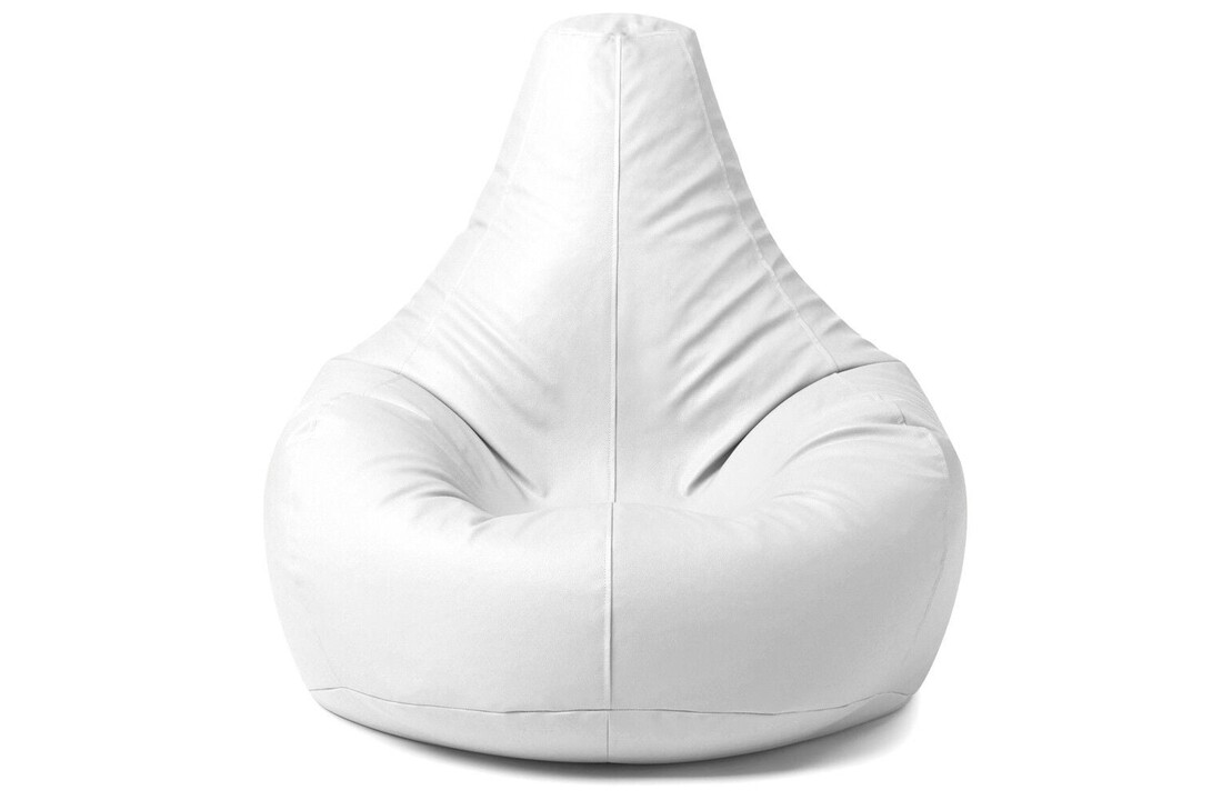 Beanbag loungestoel Wit ECO-kunstleer - 70x70x110 cm
