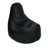 Zitzak fauteuil zwart kunstleer 85x80 cm