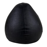 Zitzak kunstleer zwart - 75x70x30 cm - EPS kralen