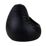 Beanbag stoel zwart kunstleer, 75x70x30cm, lounge & comfort