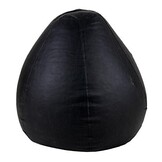 Lounger zitzak zwart kunstleer 75x70x30 cm