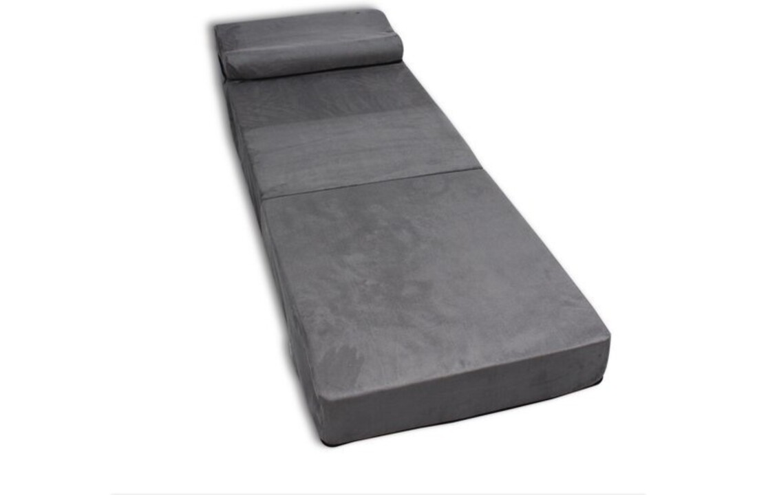 Logeermatras opvouwbaar - 70x200x15cm Grijs Foam