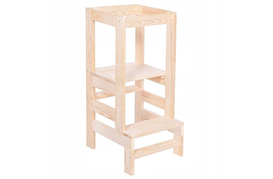 Leertoren kind - Keukenhulp & trapje, 90x39x52 cm, berken multiplex
