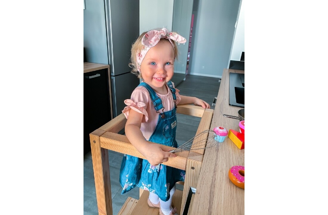 Keukenhulp kind: Leertoren 90x39x52 cm, berken multiplex