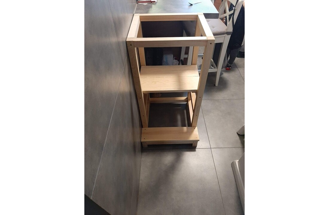 Keukenhulp kind: Leertoren 90x39x52 cm, berken multiplex