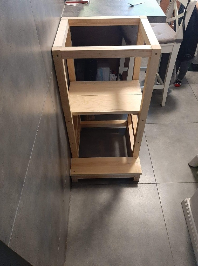 Keukenhulp kind: Leertoren 90x39x52 cm, berken multiplex