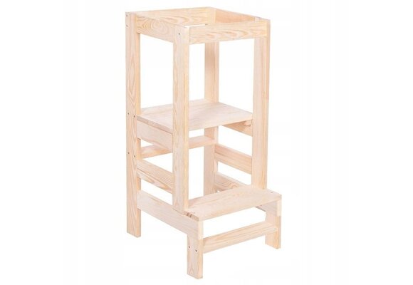 Houten keukentrapje Leertoren 90cm berken multiplex naturel