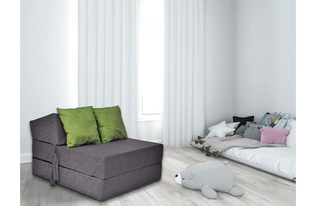 Logeermatras opvouwbaar 200x70x15cm grijs foam