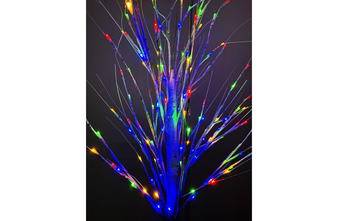 Kunstboom kerstboom met verlichting 180cm wit 144 LED