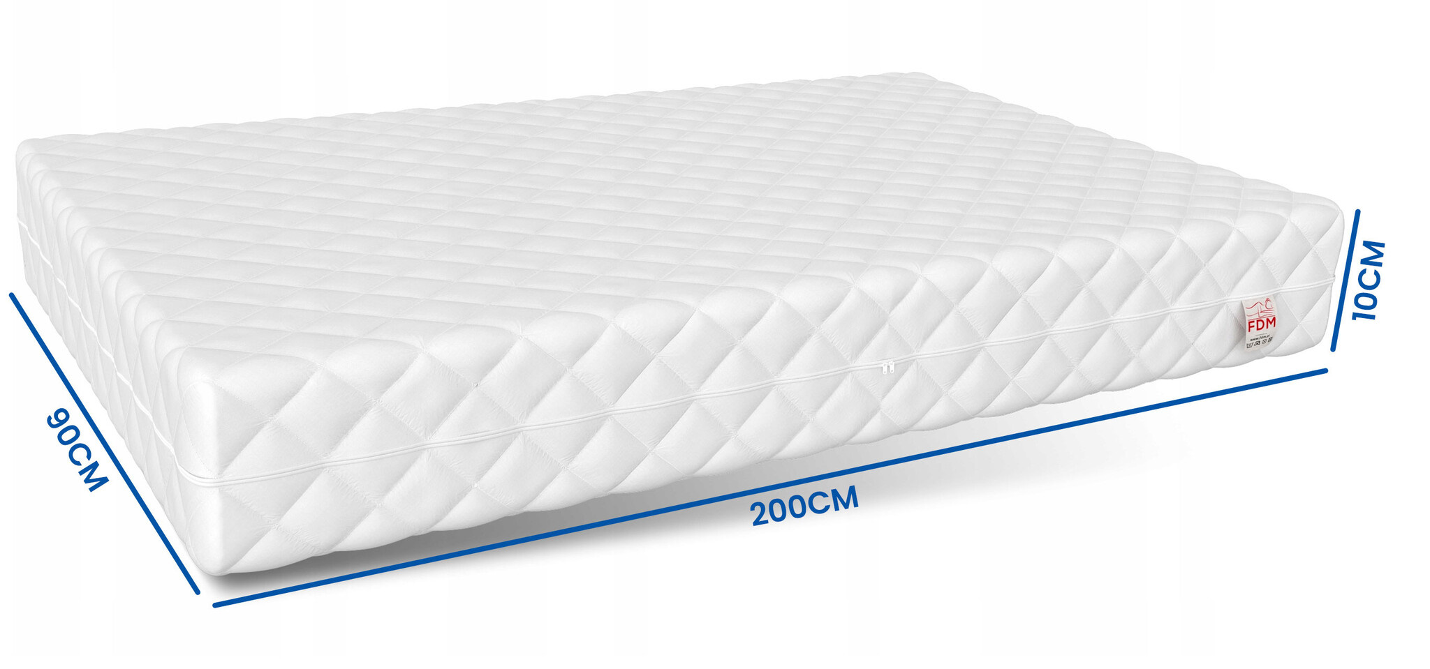 Matras koudschuim kokos 90x200 cm - wit - foam, kokos, latex