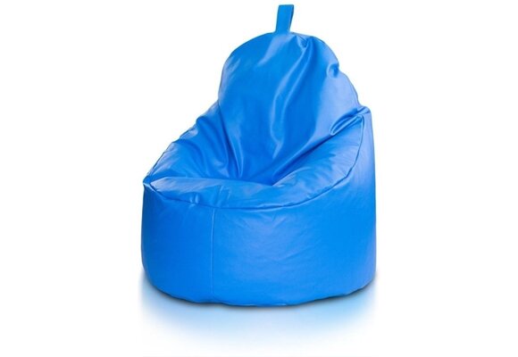 Relaxkussen lichtblauw zitzak fauteuil - Kunstleer, 75x70x30cm