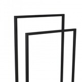 Handdoekhouder vrijstaand mat zwart staal 45x21,5x84,5 cm