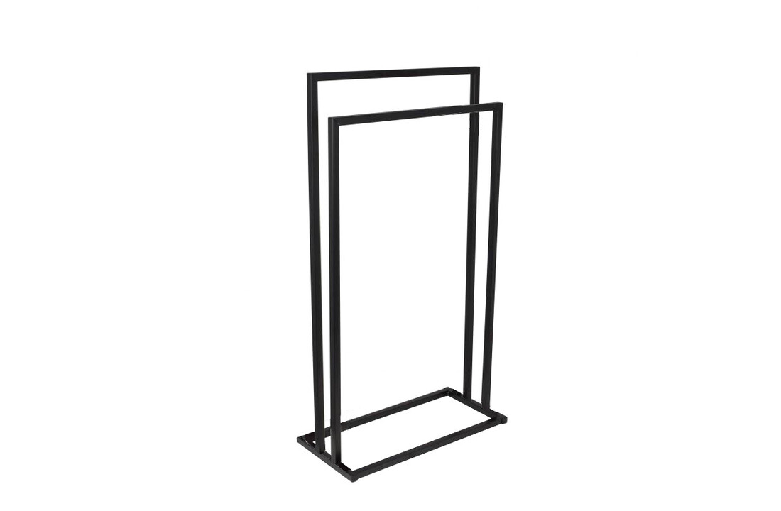 Staande handdoekhouder badkamer - Mat Zwart Staal - 45x21,5x84,5 cm