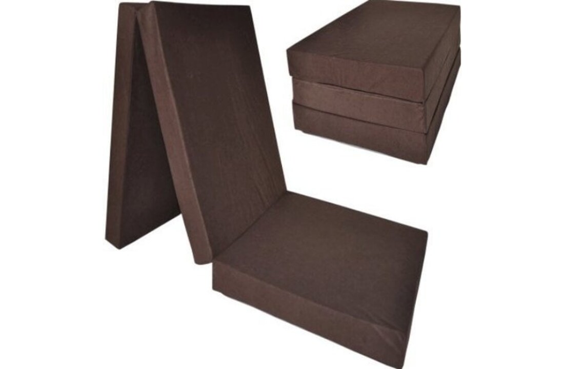 Campingmatras dik 15cm - Opvouwbaar 195x70cm Bruin Foam