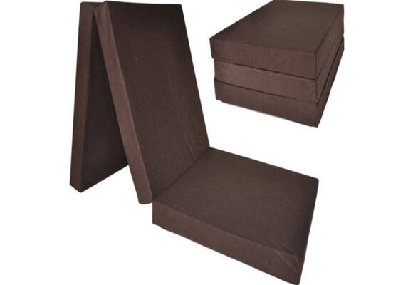 Reismatras 195x70 - Extra dikke vouwmatras bruin, 15cm
