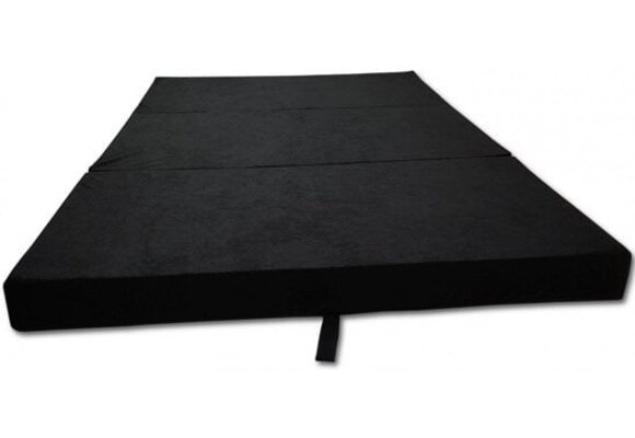 Camping matras opvouwbaar 80x200x10cm zwart foam logeermatras