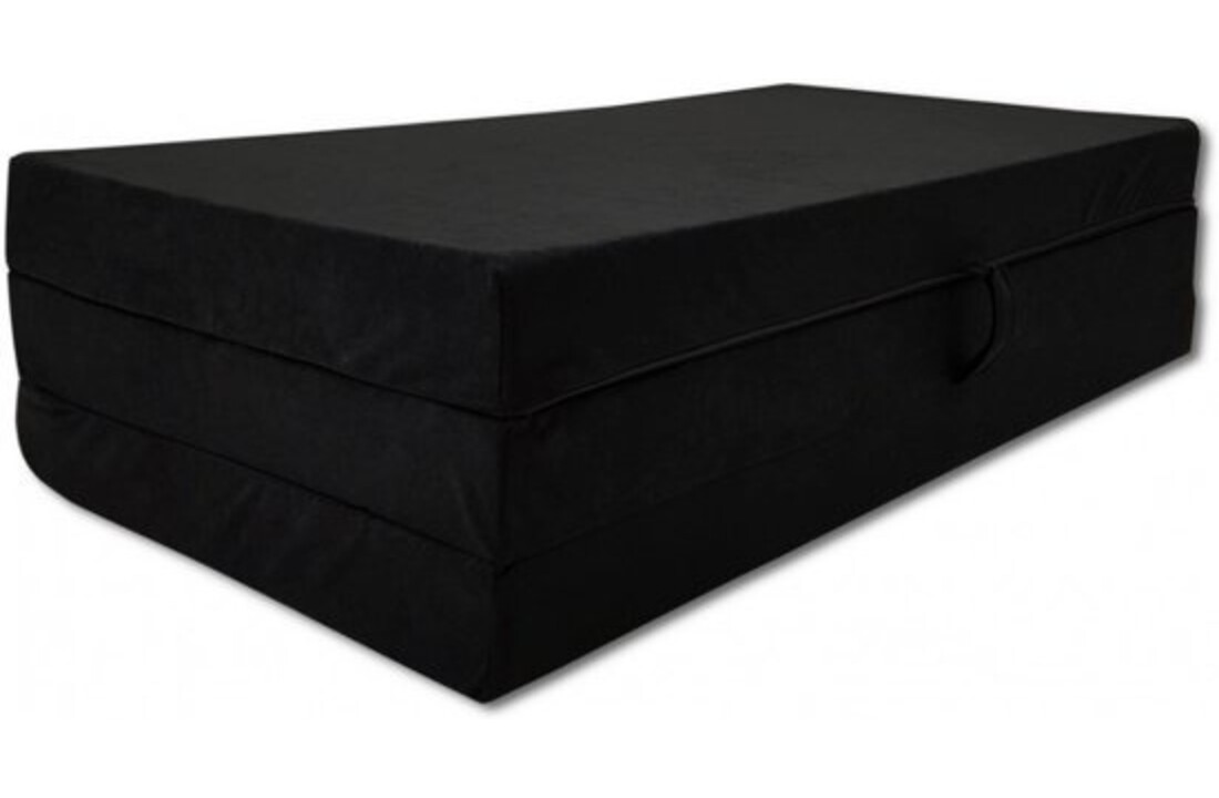 Camping matras opvouwbaar 80x200x10cm zwart foam logeermatras