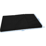 Camping matras opvouwbaar 80x200x10cm zwart foam logeermatras