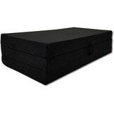Logeermatras 80x200 - Opvouwbaar, 10cm dik, Zwart Foam