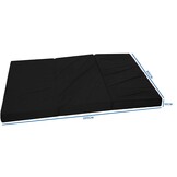 Logeermatras 80x200 - Opvouwbaar, 10cm dik, Zwart Foam